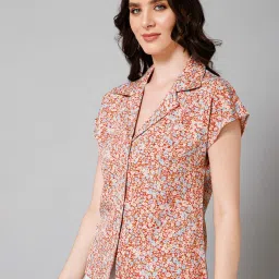 PURYS Red Floral Print Shirt image 3