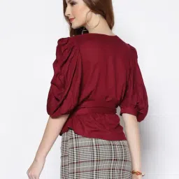 Sera Maroon Regular Fit Top image 2