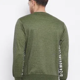 Duke Olive Mix Regular Fit Self Pattern SweatShirt image 2