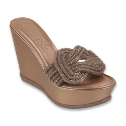 Catwalk Women's Wedding Dreamers Zing Thing Gold Wedges-picture-19