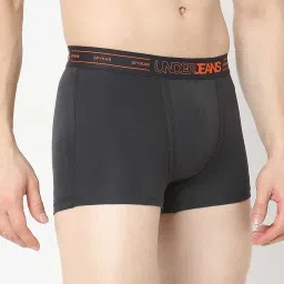 UnderJeans by Spykar Dark Grey Regular Fit Trunks image 3