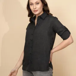 Global Republic Black Checks Shirt image 3