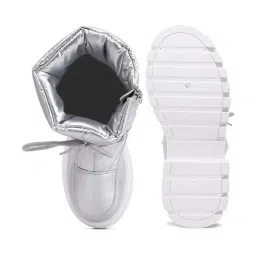 London Rag Women's Silver Casual Booties image 3