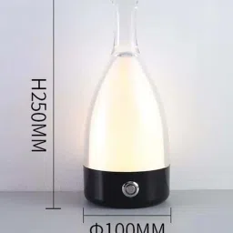 Smokey Cocktail White Glass Bottle Shape Lamp image 3