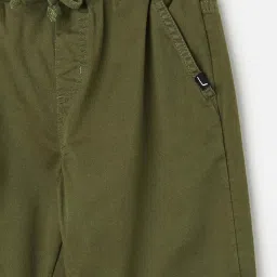 Fame Forever by Lifestyle Kids Olive Cotton Regular Fit Joggers image 3