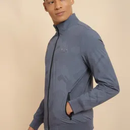 Allen Solly Blue Cotton Regular Fit Printed Jacket image 3