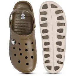 Mozafia Men's Khaki Back Strap Clogs image 3