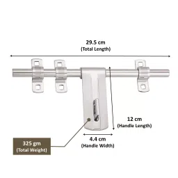 Atom Steel Chrome Plated Silver Satin Finish 304.8 mm (12 Inch) AD-WSA333-CPSS-12 Aldrop image 3