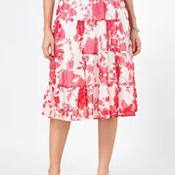 Honey by Pantaloons Floral Printed Tiered Knee Length Skirt-image-68
