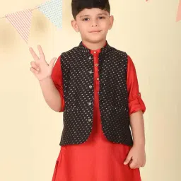 Fabindia Boys Black Jacket-image-0