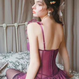 LULU & SKY Women Self Design Baby Doll image 4