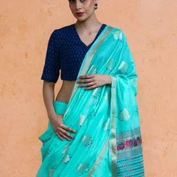 SARHA Woven Design Zari Chanderi Saree-picture-29