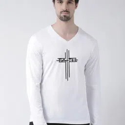 Friskers White Cotton Slim Fit Printed T-Shirt-image-84