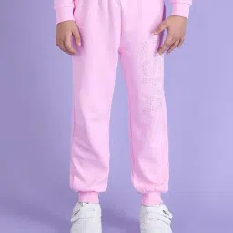 U.S. Polo Assn. Girls Pink Embellished Joggers-image-83