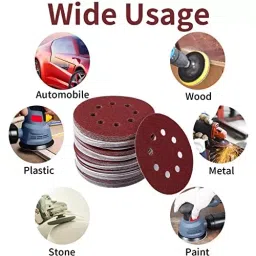 Sarrah 125 mm (5 Inch) 1000, 1200 Grit Aluminium Oxide Sanding Disc (Pack of 30 Pcs) image 5