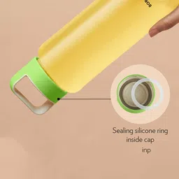 BOROSIL Blue & Pink 3 Pcs Glass Water Bottles 550 ML image 5