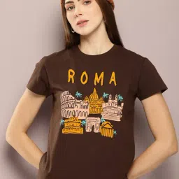 Dillinger Brown Cotton Printed T-Shirt-image-56