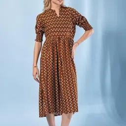 CORSICA Women Viscose Rayon Fit & Flare Dresses-picture-33