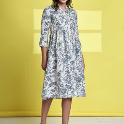 Rajnandini Ethnic Motifs Print A-Line Dress image 5