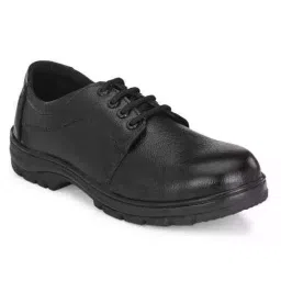 Armaduro Steel Toe Safety Shoes Low Ankle PVC Sole Black Full Grain Leather Size UK 10, AD1009-picture-33