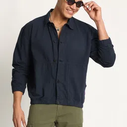 Bene Kleed Men Spread Collar Bomber Jacket-image-96