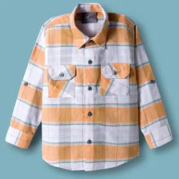 Dapper Dudes Full Sleeves Checked Shirt With Attached Tee - Bottle Green image 2