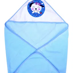 JARS Collections Super Soft and Comfortable Microfibre Hooded Baby Wrapper Pack of 2-Multicolor image 4