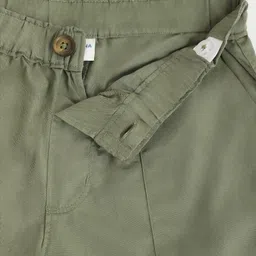 Campana 100% Cotton Solid Pant - Sage Green image 5