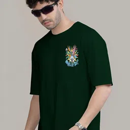 Kushi Flyer Men Graphic Printed Round Neck Relaxed Fit T-shirt image 2