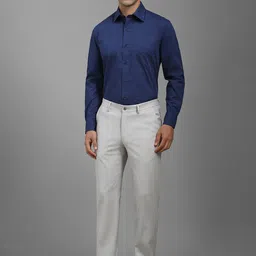 Louis Philippe Men Grid Printed Tattersall Checks Cotton Formal Shirt image 5