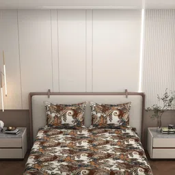 BELVOSTUM White 250 TC King Bedsheet with 2 Pillow Covers-picture-12