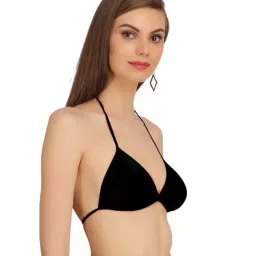 AROUSY Black Cotton Backless Bra image 2