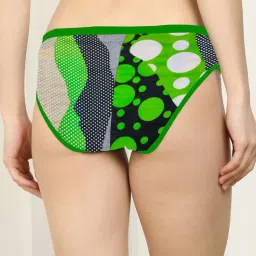 AROUSY Green & Red Printed Hipster Panties - Pack Of 6 image 3