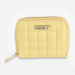 Forever 21 Yellow PU Quilted Zip Around Wallet image 3