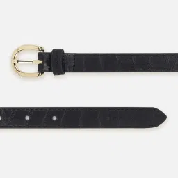 Van Heusen Navy Leather Textured Waist Belt image 3