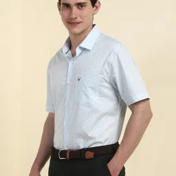 Allen Solly Blue Cotton Slim fit Print Shirt image 3