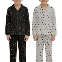 Fasha Unisex Kids Printed Cotton Night Set-picture-32