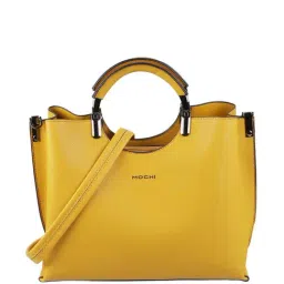 Mochi Yellow Solid Medium Handbag-picture-37