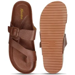 Bata Men's Tan Toe Ring Sandals image 3
