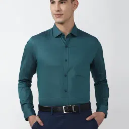 Peter England Green Slim Fit Printed Shirt-picture-12