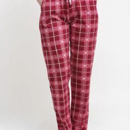 Kanvin Pink Check Lounge Pants-picture-16