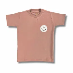 Tippy Top Kids Beige Self Design T-Shirt image 3