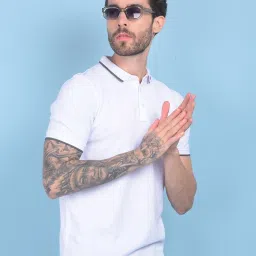 Crimsoune Club White Slim Fit Polo T-Shirt image 3