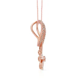 malabar gold and diamonds Malabar Gold & Diamonds BIS Hallmark (750) 18k Rose Gold Pendant For Women image 3