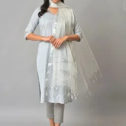 Aurelia Silver Regular Fit Dupatta image 3