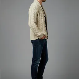 Mast & Harbour Men Cable Knit Cardigan image 3