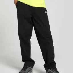Puma BETTER CLASSICS Black Cotton Relaxed Fit Trackpants-image-16