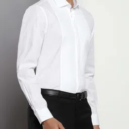 Tommy Hilfiger Ancient White Cotton Slim Fit Striped Shirt image 3