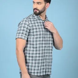 Crimsoune Club Green Cotton Slim Checks Shirt image 3