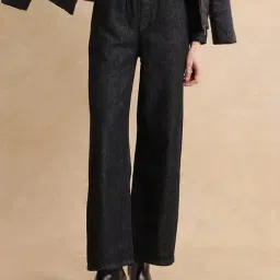 RAREISM Black Cotton Solid Jeans-image-6